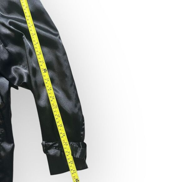 90s/Y2K John Paul Richard Satin Mid Length Jacket Women's 16 Double Breasted - Picture 4 of 6